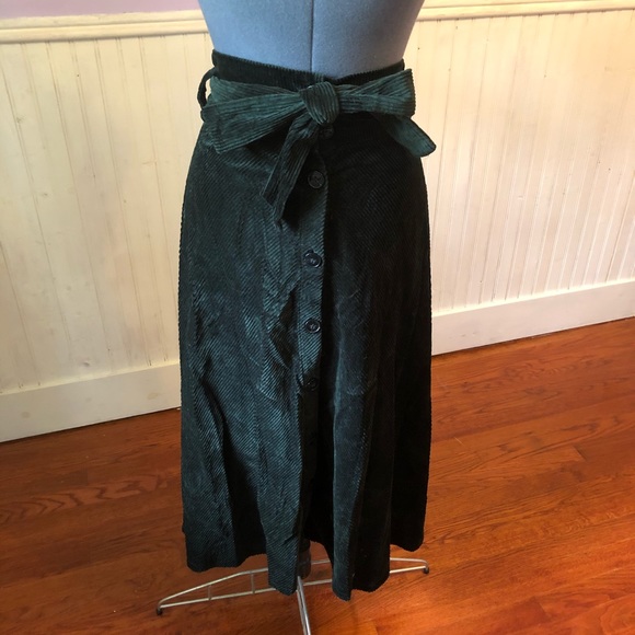 ZARA cauderoy midi skirt with button up front NWOT - Picture 2 of 7